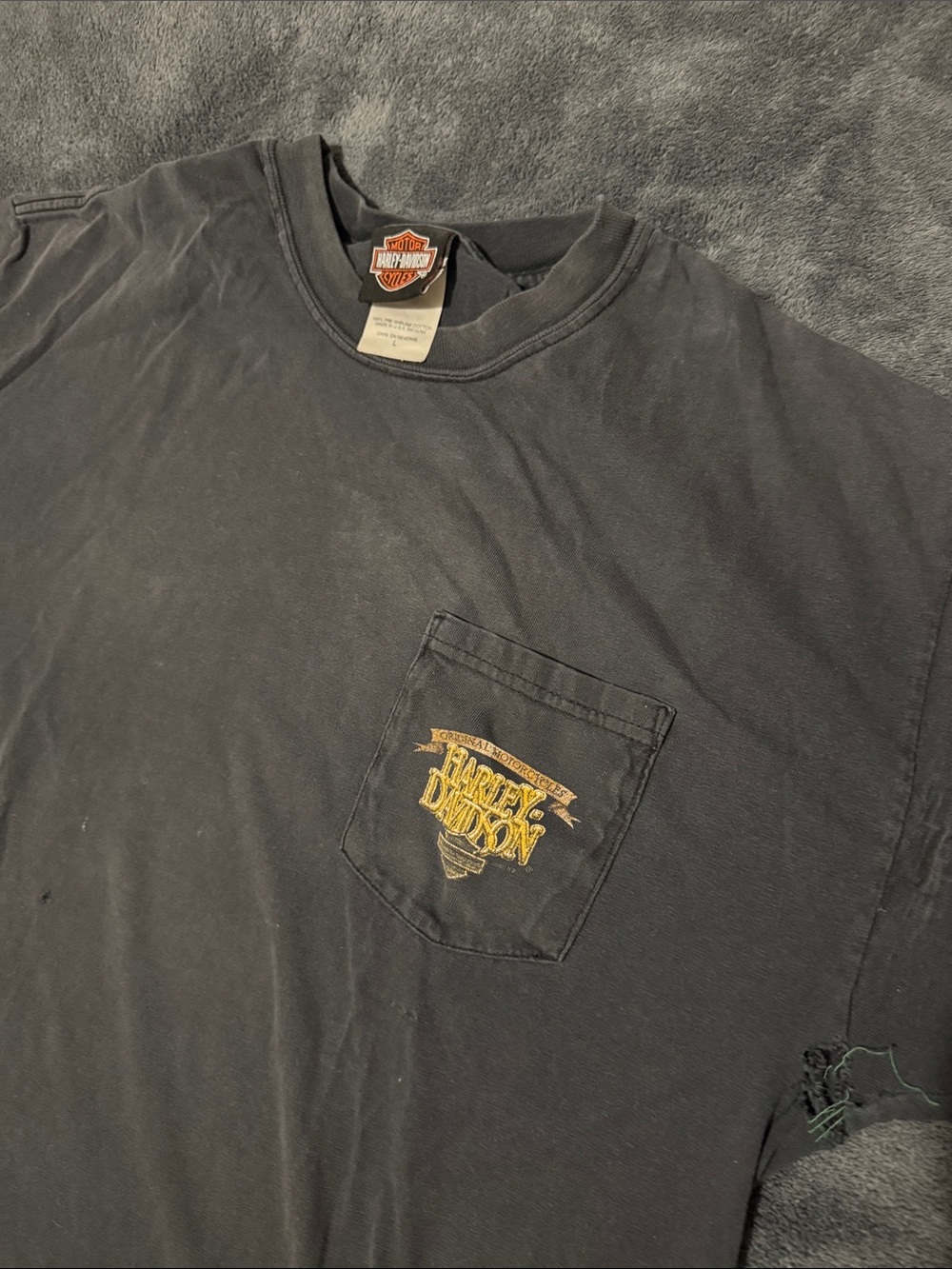 Vintage Harley-Davidson Men’s Black Pocket T-Shirt